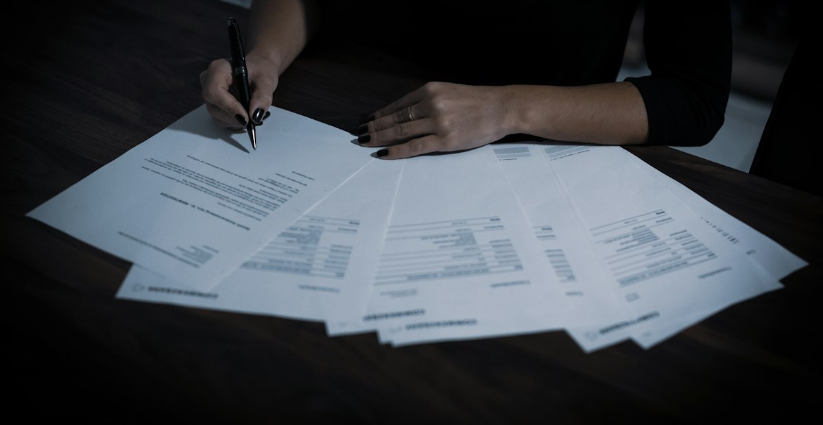 Papers and planning on a desk